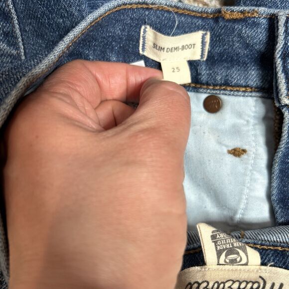 Madewell Slim Demi Boot Jeans High Rise Size 25 - Picture 8 of 9